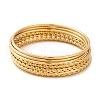 7Pcs PVD Vacuum Plating 304 Stainless Steel Ring Bangles Set for Women BJEW-A011-14C-G-1
