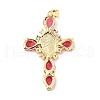 Rack Plating Brass Micro Pave Cubic Zirconia Pendants ZIRC-I059-15G-3