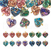 14Pcs 7 Colors Transparent Resin Natural Imperial Jasper Dyed Chips Pendants G-TA0001-39-2