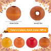 SOFPLATE 120Pcs 4 Colors Painted Natural Wood Beads WOOD-SP0001-11A-2