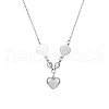 Stainless Steel Heart Pendant Necklaces for Women's Daily Wear OT7406-1-2