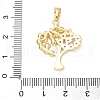 Brass Micro Pave Clear Cubic Zirconia Pendants KK-D357-21B-G-3