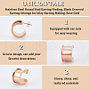 Unicraftale 2 Pairs Stainless Steel Round Stud Earring Finding STAS-UN0050-94RG-5