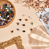 96Pcs 12 Colors Natural & Synthetic Mixed Gemstone Connector Charms PALLOY-HY00039-4