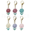 Flower Glass Seed Beads Beaded Pendant Decorations HJEW-MZ00196-2