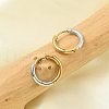 201 Stainless Steel Two Tone Hoop Earrings EJEW-Q002-01G-03-1