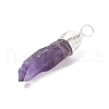 Rough Natural Amethyst Pendants PALLOY-JF01442-4