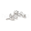 Brass Pave Clear Cubic Zirconia Pendants KK-V016-02P-2