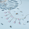 AHADERMAKER 150Pcs 10 Colors Electroplate Glass Faceted Teardrop Beads EGLA-GA0001-25-5