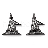 Rack Plating Brass Micro Pave Clear Grade AAA Cubic Zirconia Pendants KK-M280-06B-1