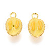 Fruit Alloy Enamel Pendants ENAM-N062-06K-1