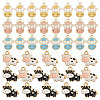 CHGCRAFT 40Pcs 5 Style Alloy Enamel Pendants ENAM-CA0001-80-7