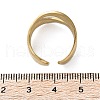 Ion Plating(IP) 304 Stainless Steel Cuff Ring RJEW-N038-112LG-4
