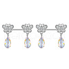 304 Stainless Steel Cubic Zirconia Nipple Rings WG0A897-06-1