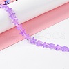 Transparent Glass Beads Strand GLAA-K057-01F-2