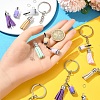 DIY Iron & Glass Bottle with Faux Suede Tassel Pendant Keychain Making Kits DIY-YW0009-99-4