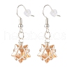 Glass Star Braided Dangle Earrings EJEW-JE04952-3