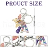 Letter & Butterfly Transparent Epoxy Resin Keychains KEYC-YW00001-2