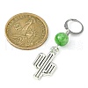 Alloy Cactus Pendant Decoration HJEW-JM01552-02-3