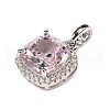 925 Sterling Silver Pave Cubic Zirconia Pendants STER-C015-01A-02-2