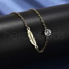 201 Stainless Steel Cable Chain Bracelets BJEW-H205-01D-G-3