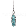 304 Stainless Steel Chain Macrame Pouch Empty Stone Holder Dowsing Pendulums PALLOY-JF02877-02-3