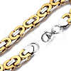 Non-Tarnish 201 Stainless Steel Byzantine Chain Bracelets BJEW-S057-88A-3