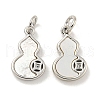 Brass Micro Pave Clear Cubic Zirconia Pendants KK-P275-20P-1