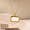 Vintage Stainless Steel Enamel Rectangle Pendant Necklaces for Women PC2177-1-2