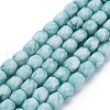Opaque Baking Painted Glass Beads Strands EGLA-N006-008-A-2