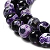 Dyed Natural Fire Crackle Agate Beads Strands G-G203-10E-10mm-4