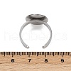 304 Stainless Steel Cuff Ring Components STAS-D372-04P-05-3