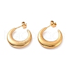 PVD Vacuum Plating 304 Stainless Steel Crescent Moon Stud Earrings for Women EJEW-F280-05D-G-1