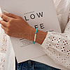 Synthetic Turquoise & Natural Freshwater Pearl & 925 Sterling Silver Beaded Bracelets for Women BJEW-G726-01G-2