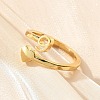 Brass Cuff Rings for Women RJEW-U044-G-3