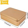 Olycraft Rectangular Empty Tinplate Boxes CON-OC0001-06MG-2