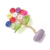Resin Button Tree of Life Decorations PALLOY-JF03414-02-4