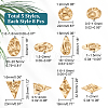 ARRICRAFT 40Pcs 5 Style Textured 201 Stainless Steel Pendants STAS-AR0001-59-2