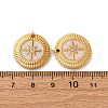 304 Stainless Steel Enamel Pendants STAS-U061-49G-3