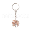 Natural Moonstone and Natural Sunstone Keychains KEYC-JKC00754-02-4