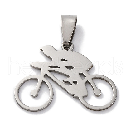 201 Stainless Steel Pendants STAS-Q342-12P-1