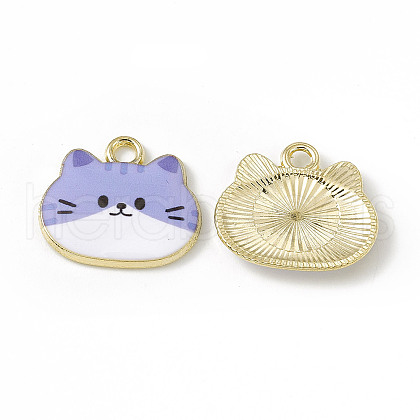 Painted Alloy Pendants PALLOY-P288-02G-01-1