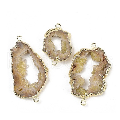 Dyed Natural Druzy Agate links G-R012-05G-07-1