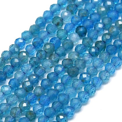 Natural Apatite Beads Strands G-G106-C06-01-1