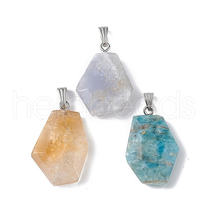 Natural Mixed Stone Pendants G-F739-02P-1