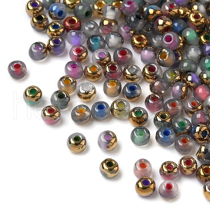 Electroplated Glass Beads GLAA-Q120-02A-1