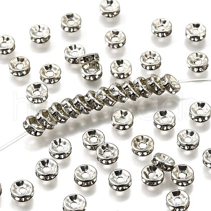 Iron Grade A Crystal Rhinestone Spacer Beads RB-A010-6MM-N-1
