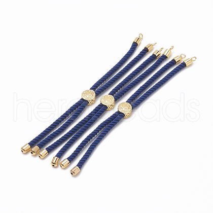 Nylon Twisted Cord Bracelet Making MAK-T003-02G-1