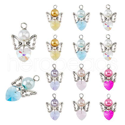 Glass & Alloy Pendant PALLOY-FH00045-1