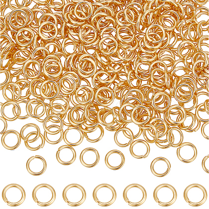 Beebeecraft 400Pcs 304 Stainless Steel Open Jump Rings STAS-BBC0004-53B-1